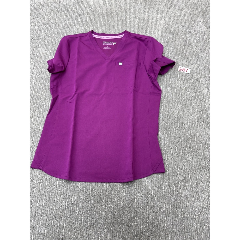 Fabletics Size Small Scrub Top Color Berry Blast #681